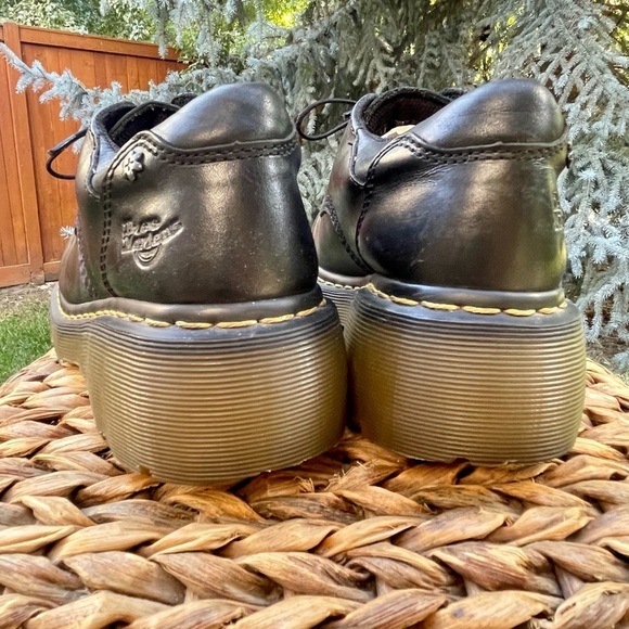 Dr. Doc Martens Chanda Black Flower Y2K Chunky Air Wair Platform Oxfords. 8/8.5 - Picture 5 of 9